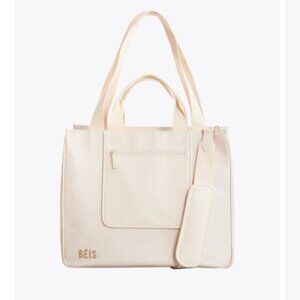 NWT BEIS The East To West Tote in Beige